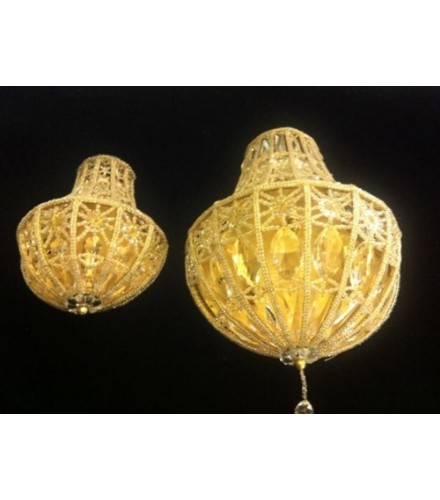 Wall sconces with crystals