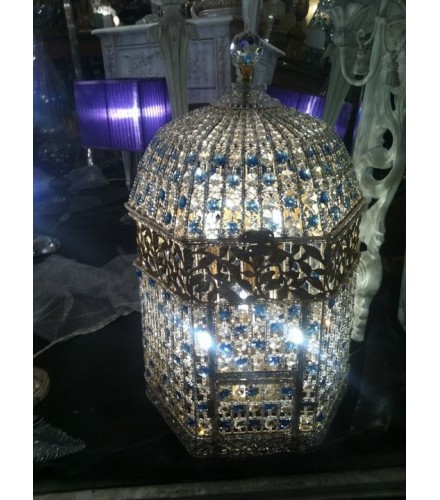 Support lamp with crystals